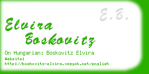 elvira boskovitz business card